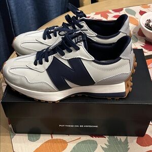 New Balance Navy and White Athletic Shoes